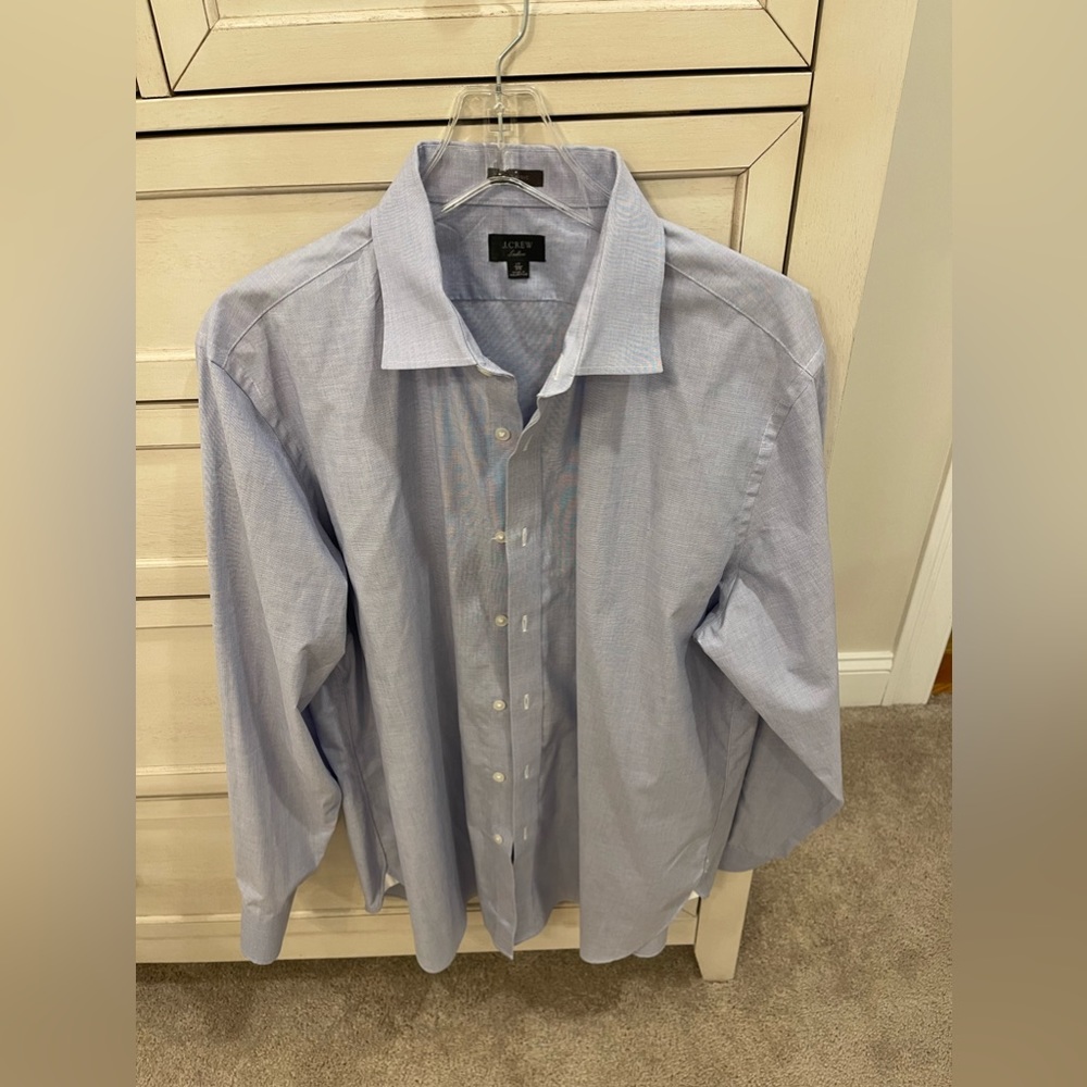Men’s J. Crew Oxford Button Up Dress Shirt Blue Size (17/35) Classic Fit